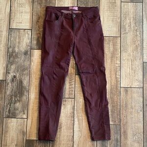 Free People Deep Burgundy Skinny Jeans